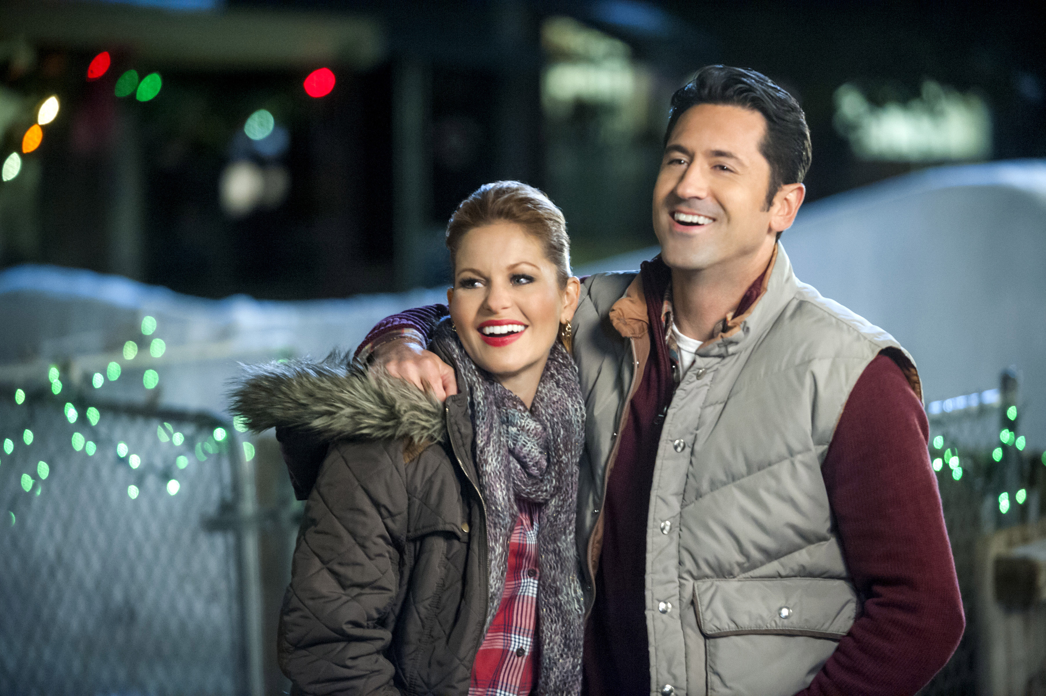 Still of Candace Cameron Bure and David O'Donnell in Christmas Under Wraps (2014)