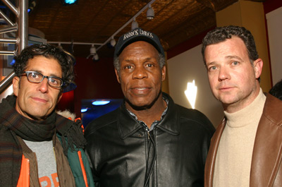 Danny Glover, Mark Burg and David Schiff at event of Saw (2004)