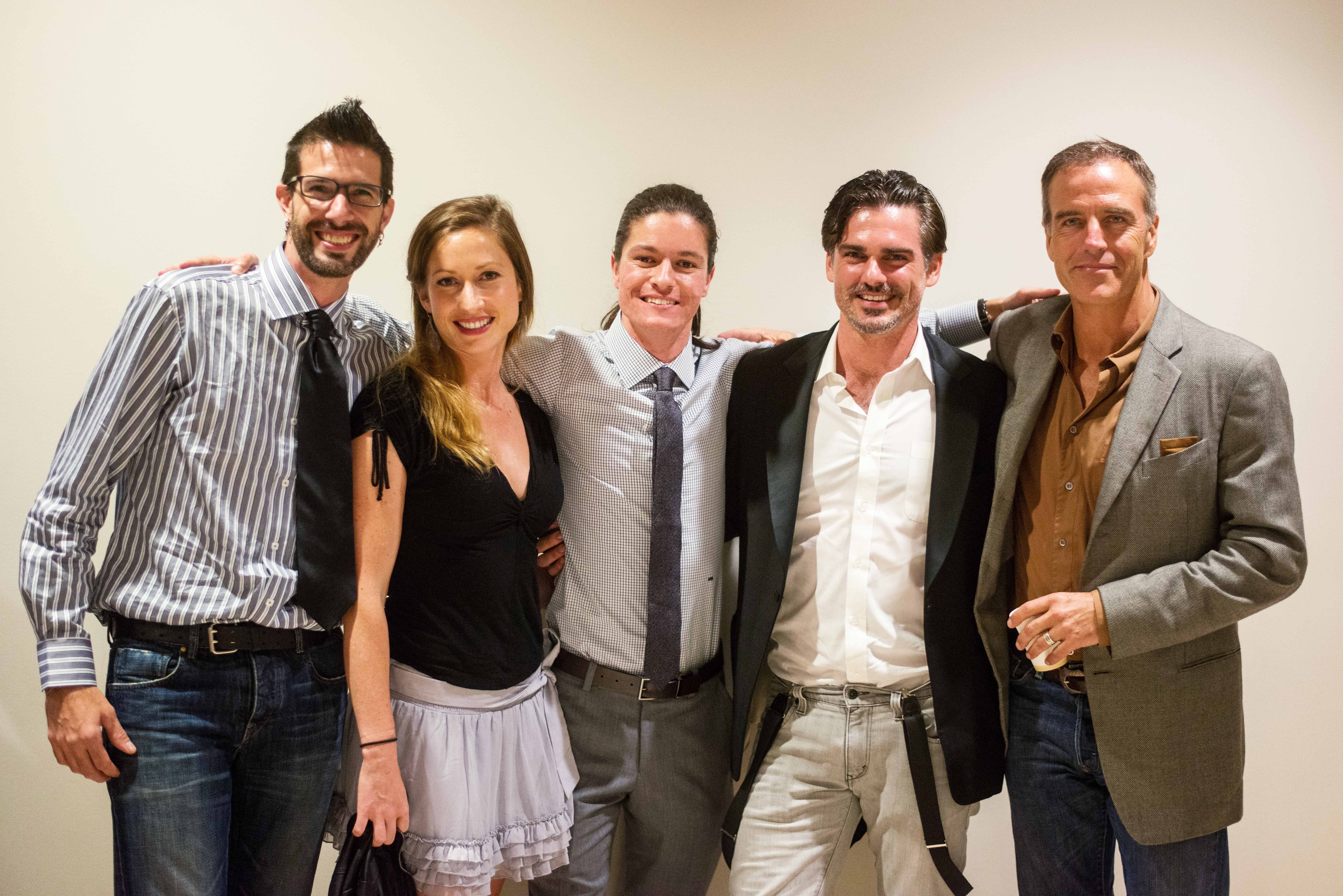 Nicolas Wendl and the cast of 'From the Woods.' [Left to Right] Jasby Williams, Natalie Shaw, Nicolas Wendl, Sean McCracken, Richard Burgi.