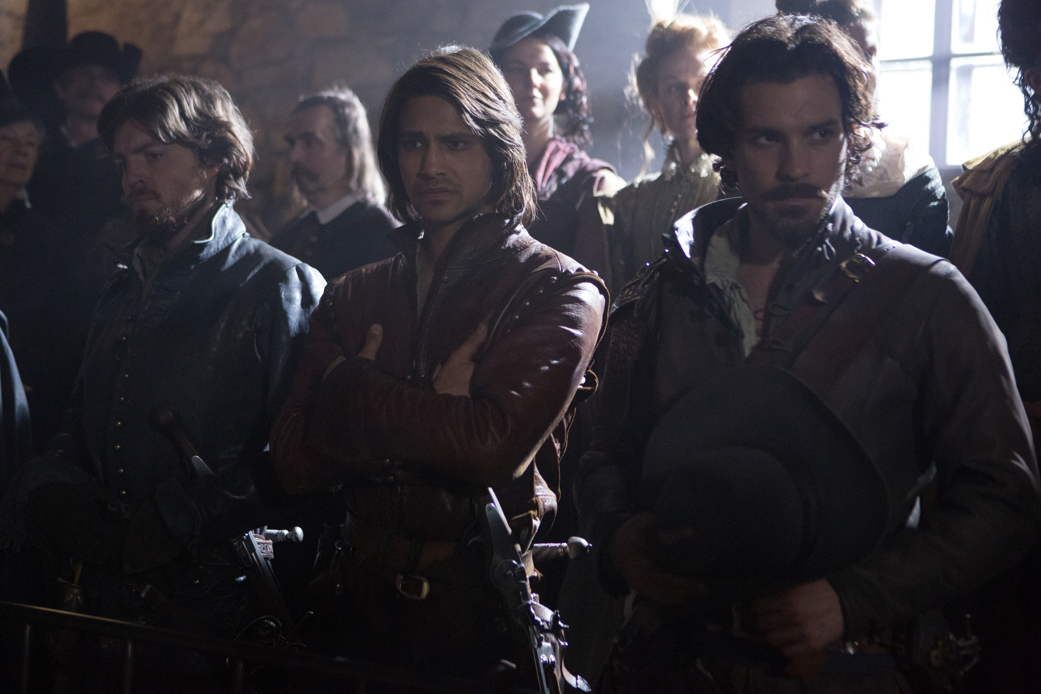 Still of Tom Burke, Santiago Cabrera and Luke Pasqualino in The Musketeers (2014)