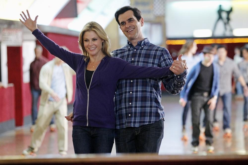 Still of Julie Bowen and Ty Burrell in Moderni seima (2009)