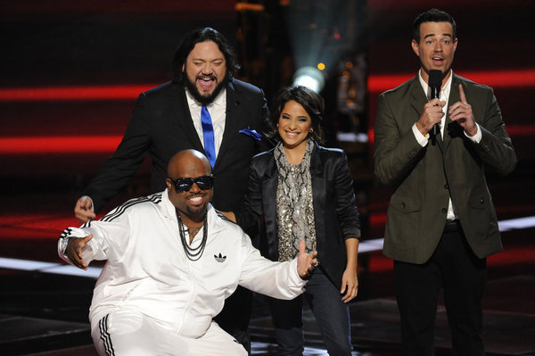 Still of Carson Daly, CeeLo Green and Vicci Martinez in The Voice (2011)