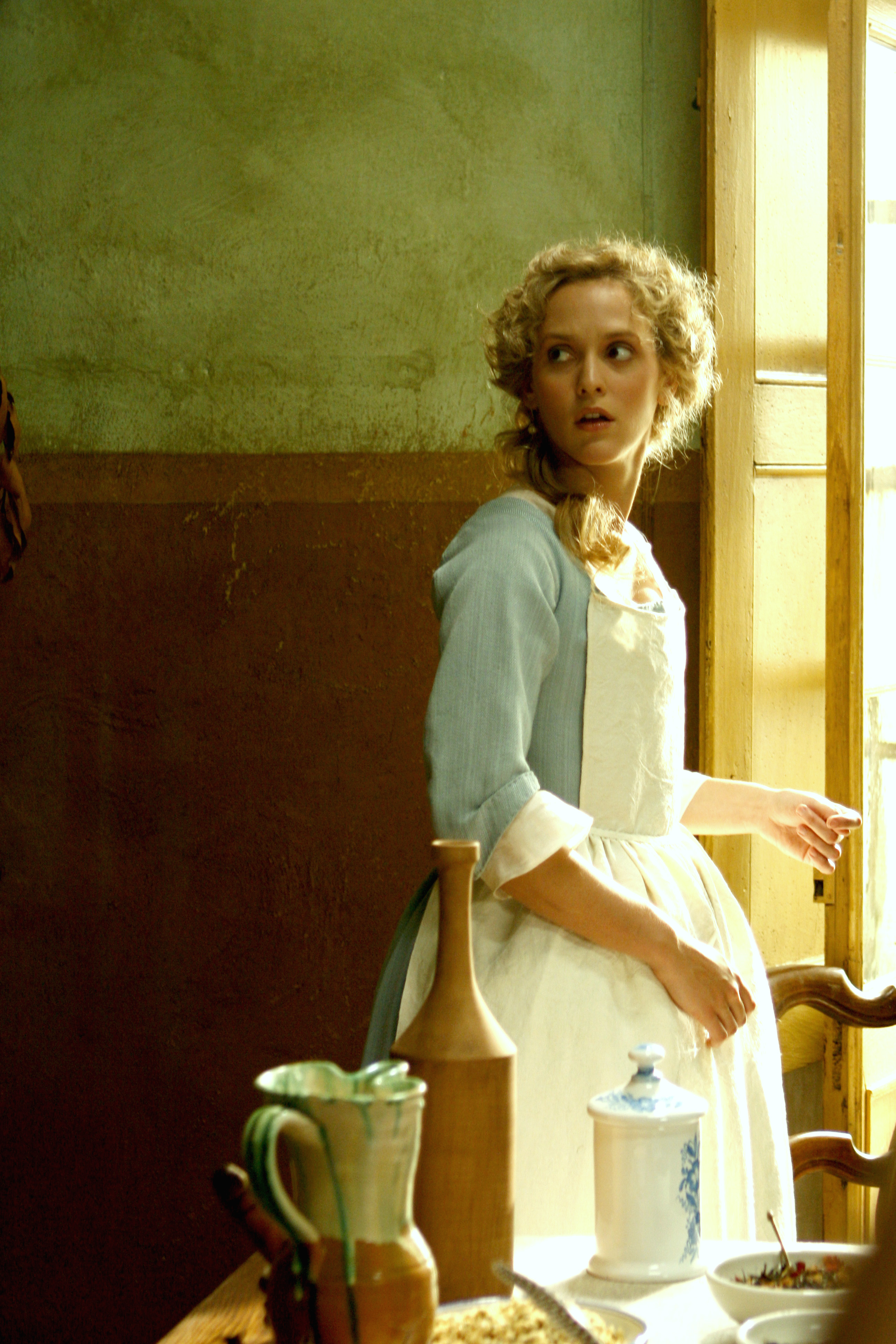 Clemency Burton as Laura in her laboratory