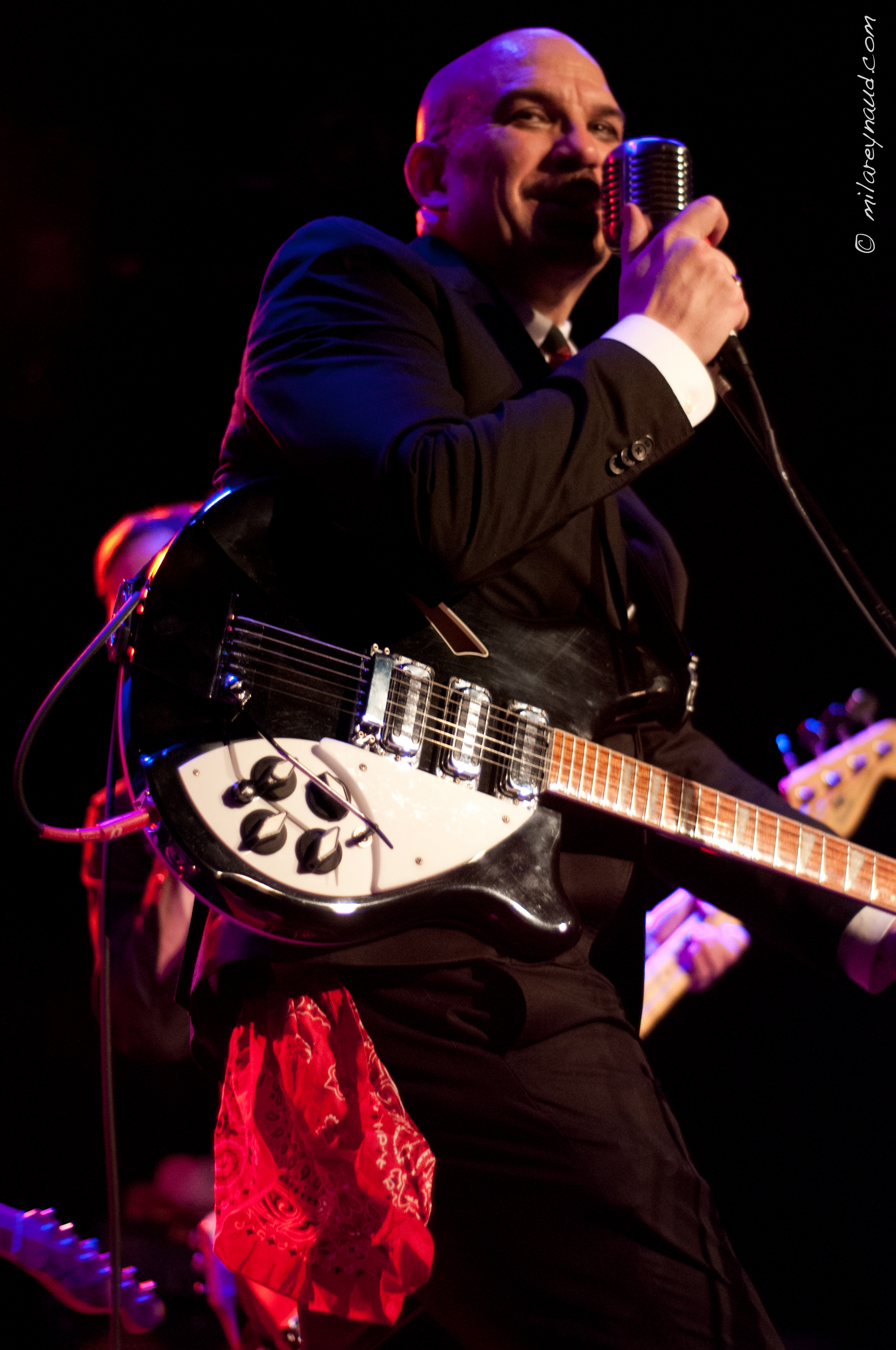 Sammy Busby performs with Dixie's Deceivers at The Whisky a Go Go in Hollywood with his custom Rickenbacker guitar.