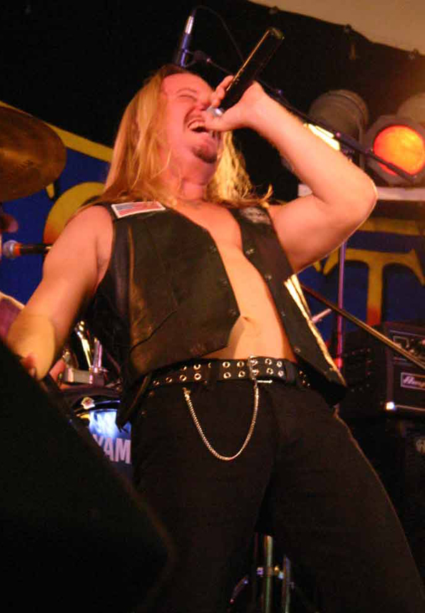 Walter Busch, lead singer of the band Sex Cells, opening for Molly Hatchet in 2006