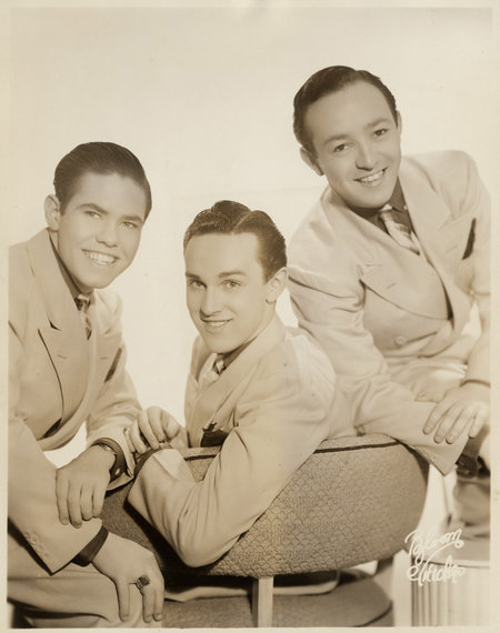 The Three Short Waves nightclub act, circa 1938: (l to r) Daws Butler, Willard Ovitz, Jack Lavin.