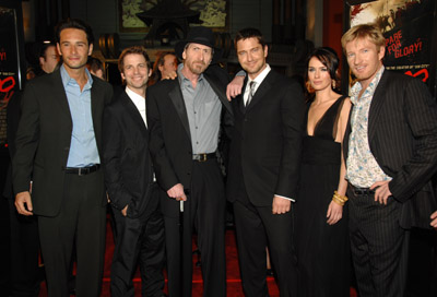 Gerard Butler, Lena Headey, Frank Miller, Rodrigo Santoro, Zack Snyder and David Wenham at event of 300 (2006)