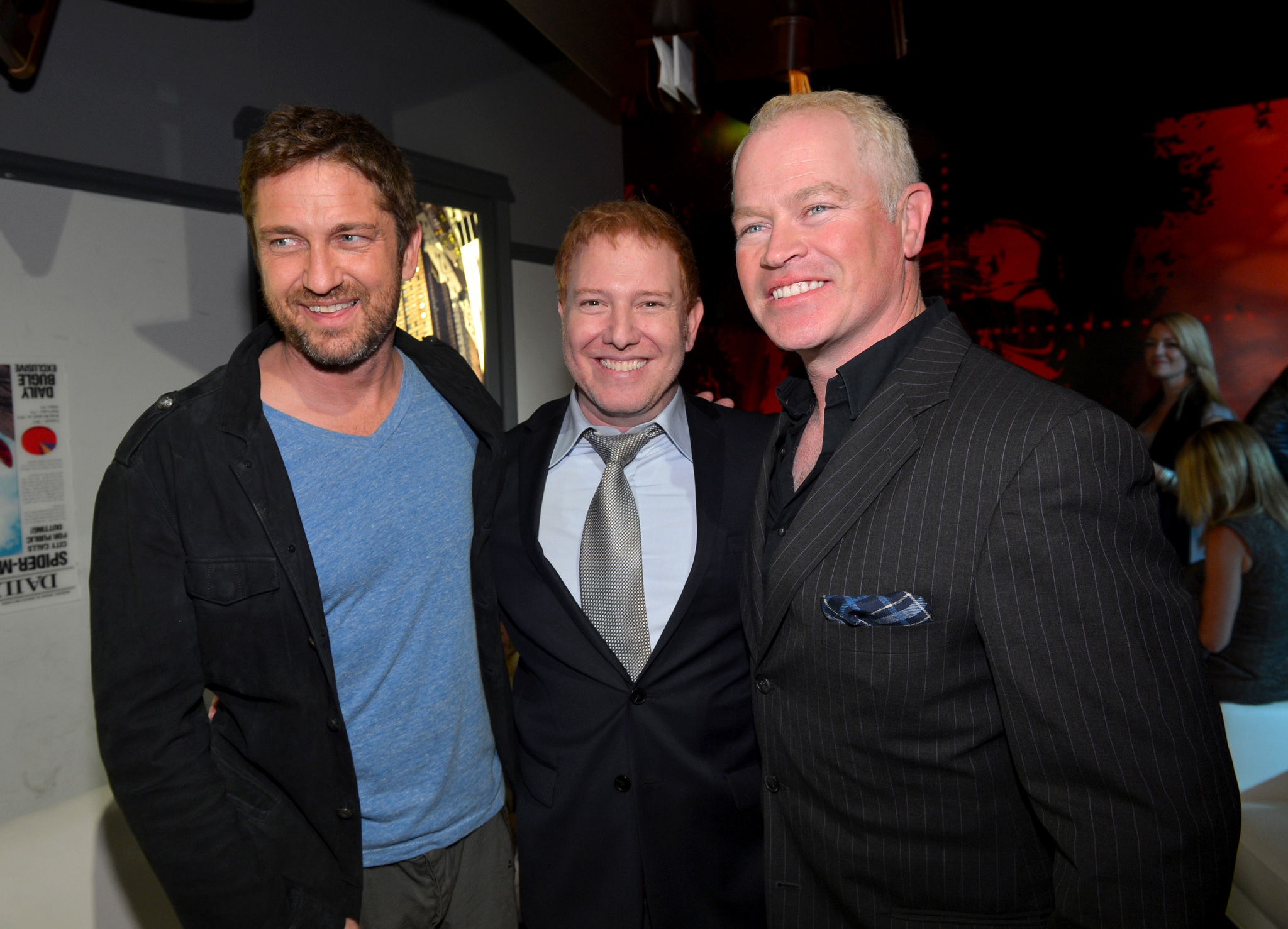 Actor Gerard Butler, Relativity Media CEO Ryan Kavanaugh and actor Neal McDonough attend Relativity Media's 