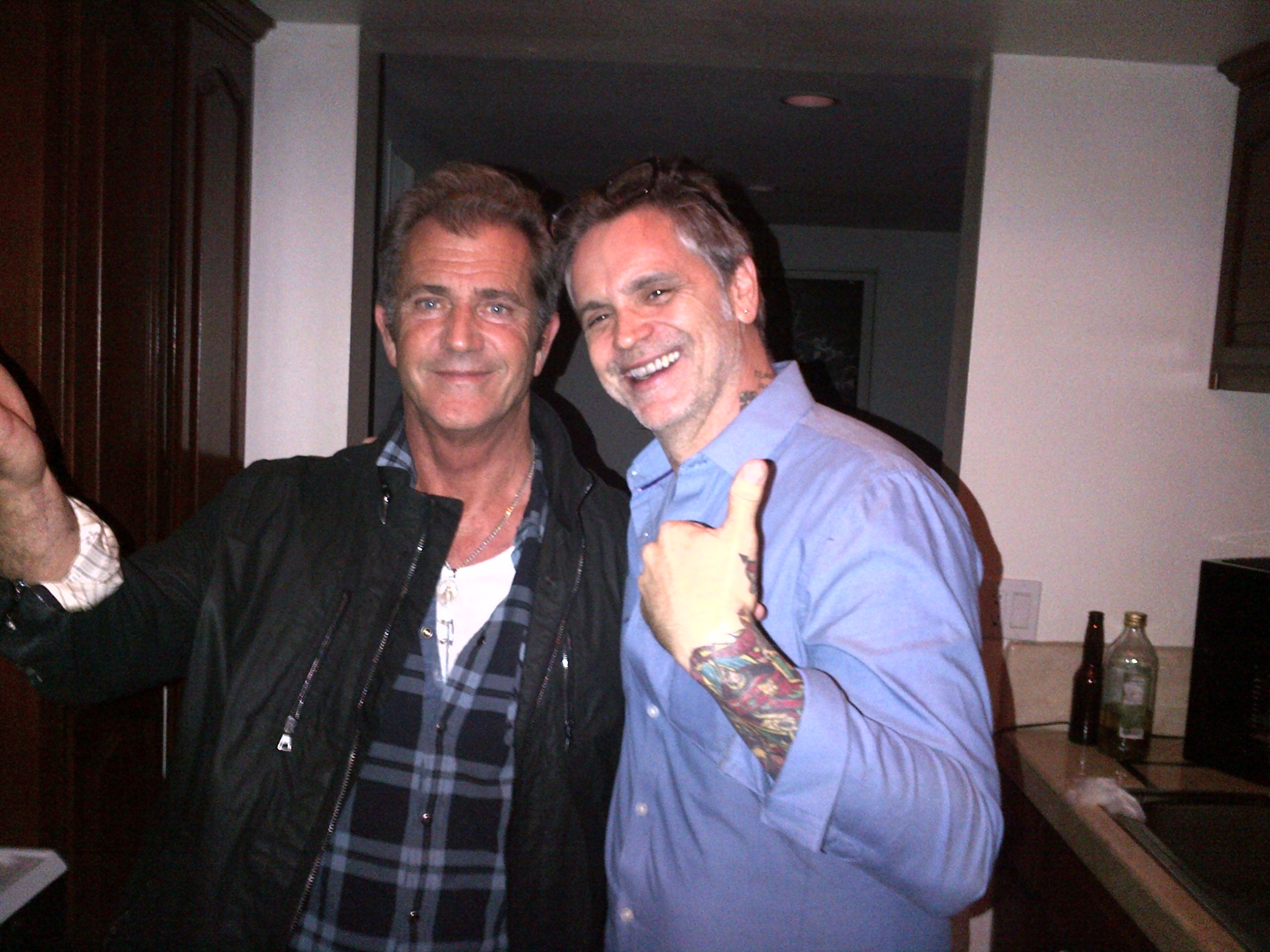 Candid with me and Mel Gibson