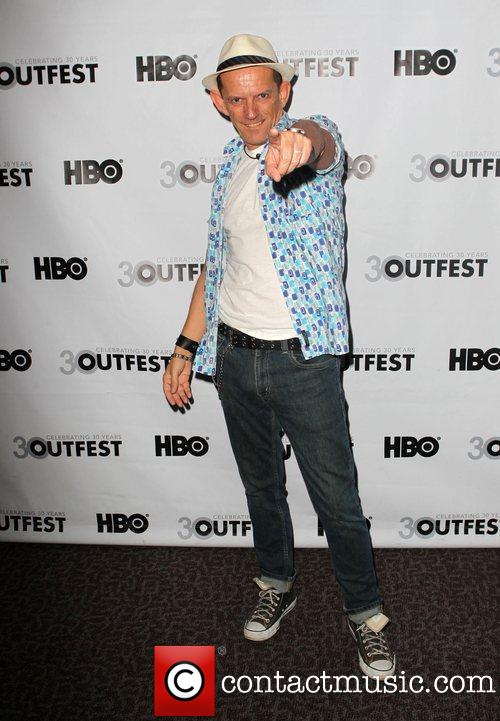 At the premiere for ANY DAY NOW at Outfest in Los Angeles.