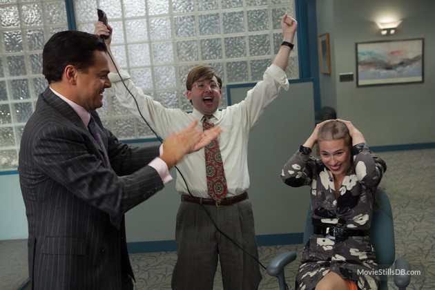 Still of Leonardo DiCaprio and PJ Byrne in The Wolf of Wall Street