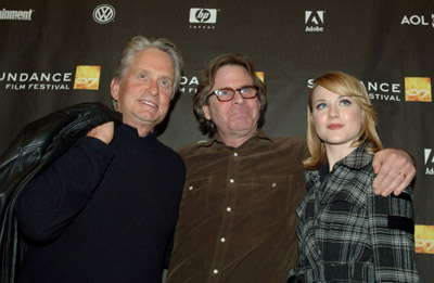 Michael Douglas, Mike Cahill and Evan Rachel Wood at event of King of California (2007)