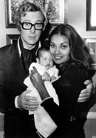 Michael Caine and Shakira Caine with Daughter 1972 London