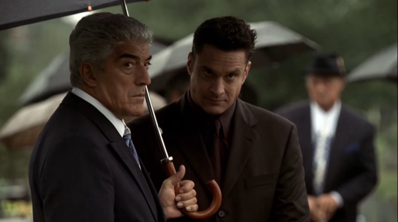 Frank Vincent and Chris Caldovino/HBO Sopranos publicity still