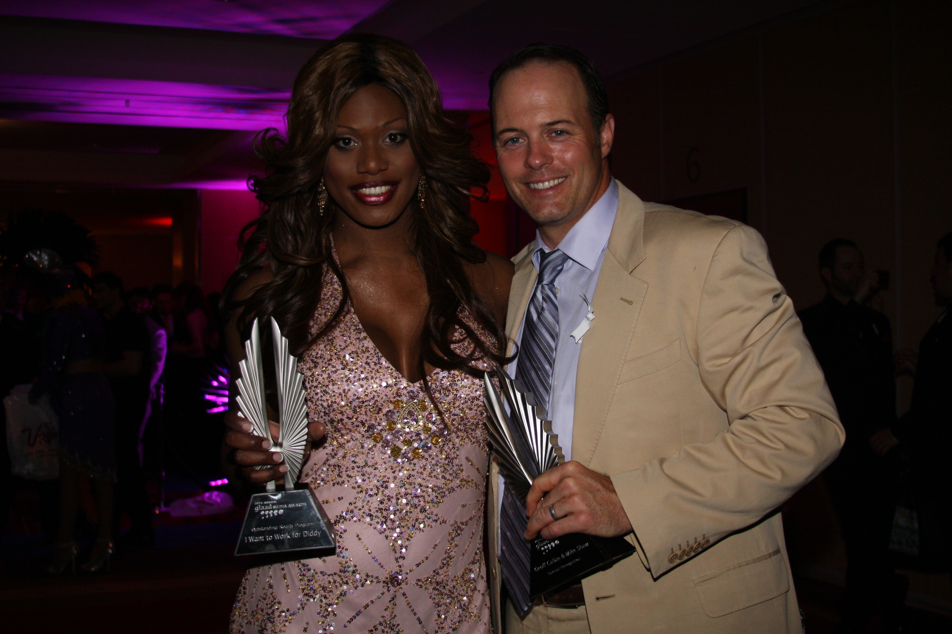 Laverne Cox and Geoff Callan at the 20th Annual GLAAD Media Awards