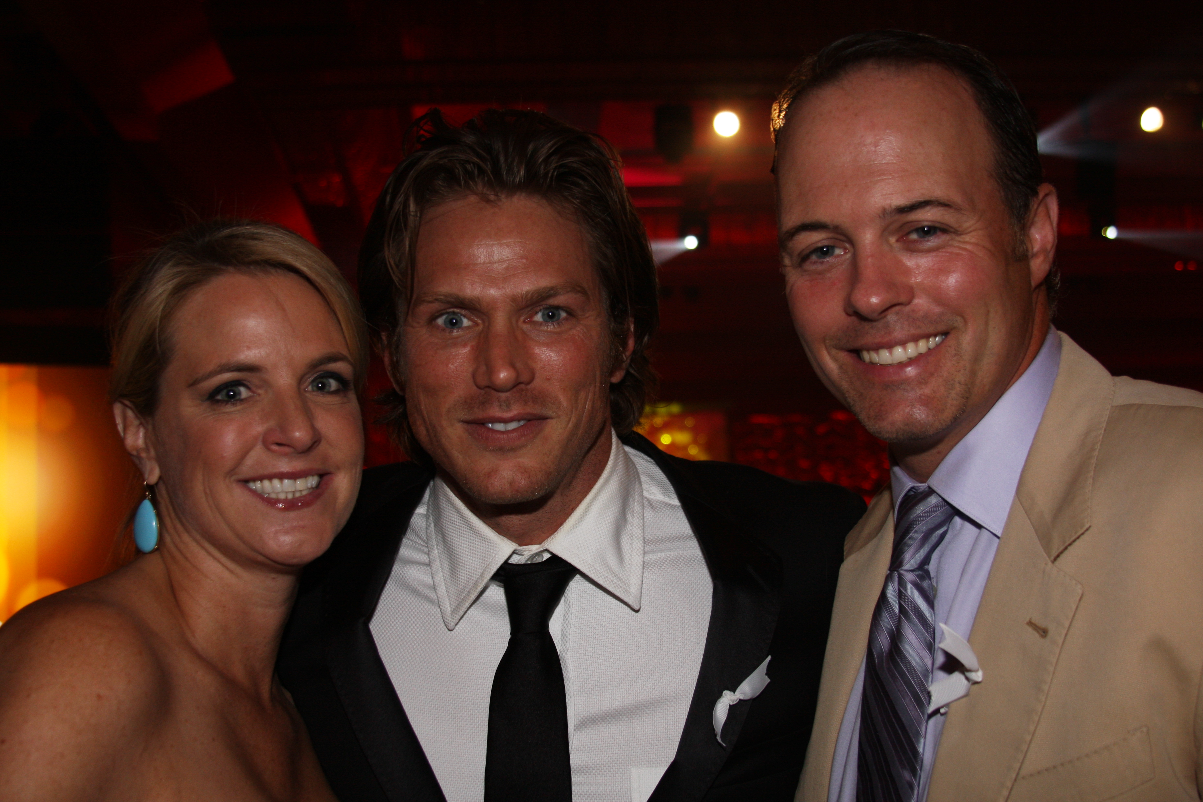 Geoff Callan with his wife Hilary Newsom Callan and actor Jason Lewis at the 20th Annual GLAAD Media Awards. Geoff and fellow director Mike Shaw were awarded the Local Hero Award for their film Pursuit of Equality.