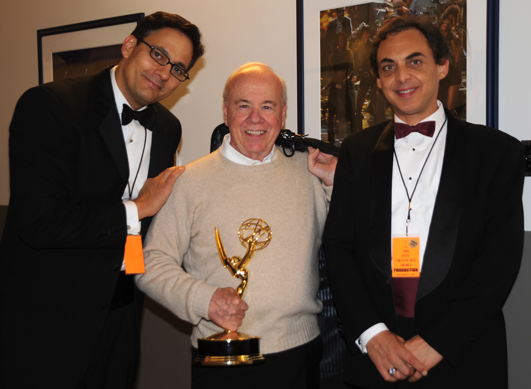 Tom Caltabiano, Tim Conway, Tony DeSena; 2008 Creative Arts Emmys.