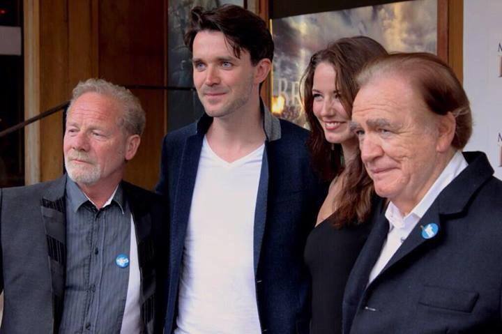 Still of Mhairi Calvey at the première of Mel Gibson's movie 'Braveheart' with Peter Mullen, Brian Cox and James Robinson at the Edinburgh Film Festival (2014)
