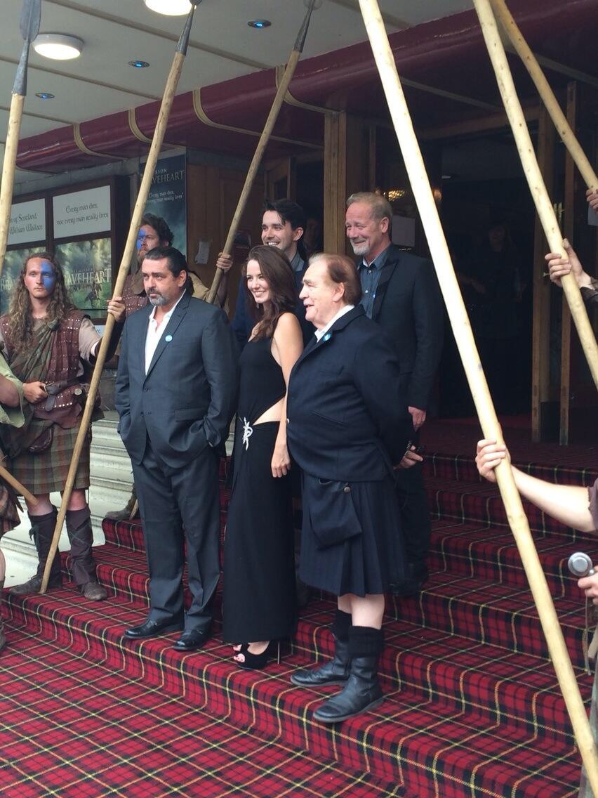 Still of Mhairi Calvey at the première of Mel Gibson's movie 'Braveheart' with Brian Cox, Peter Mullen, James Robinson and Angus Macfadyen at Edinburgh Film Festival (2014)