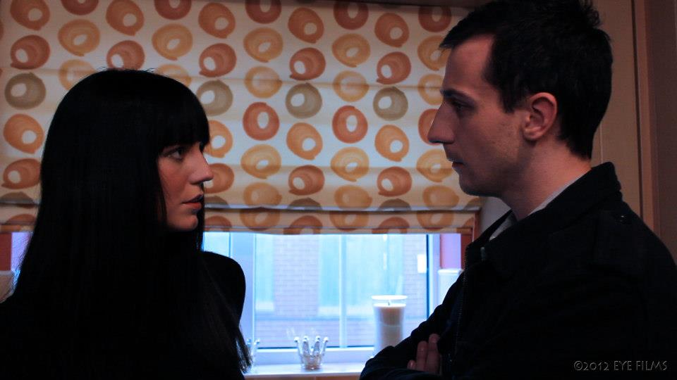 Still of Mhairi Calvey as 'Ruth' and Rick Bithell as 'David' in Jon Rosling's 'Five Pillars' (2013)