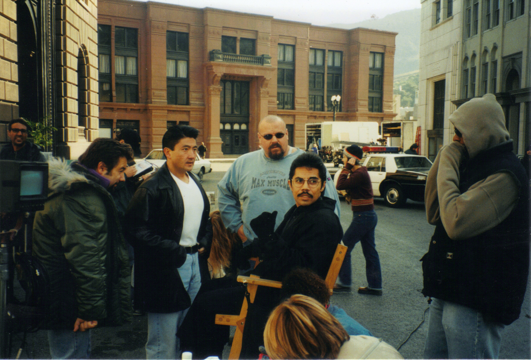 Art Camacho on the set of Redemption on the Universal Backlot.