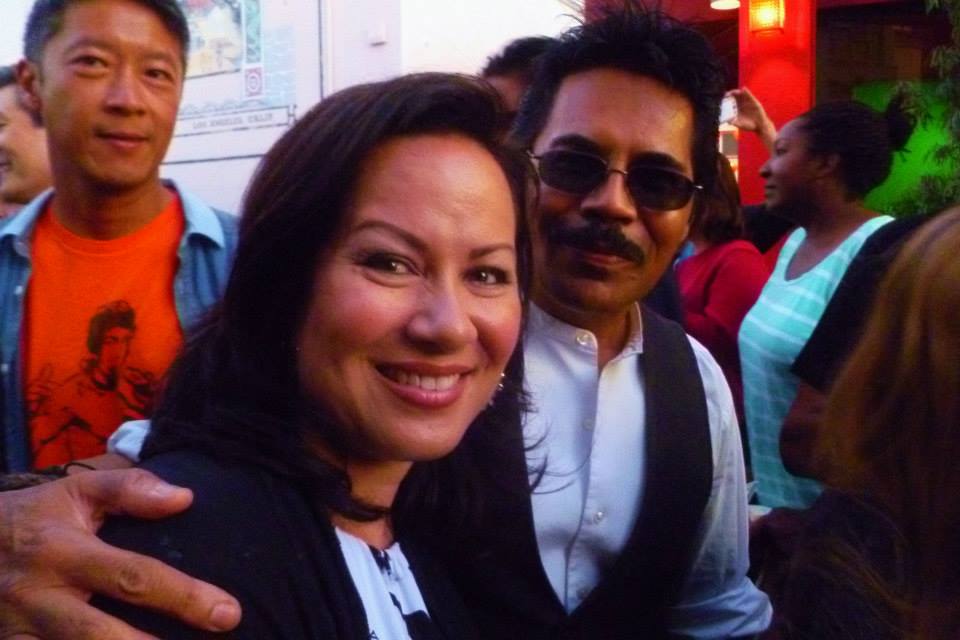 Art Camacho and Shannon Lee at Unveiling of Bruce Lee Statue in Chinatown, Los Angeles