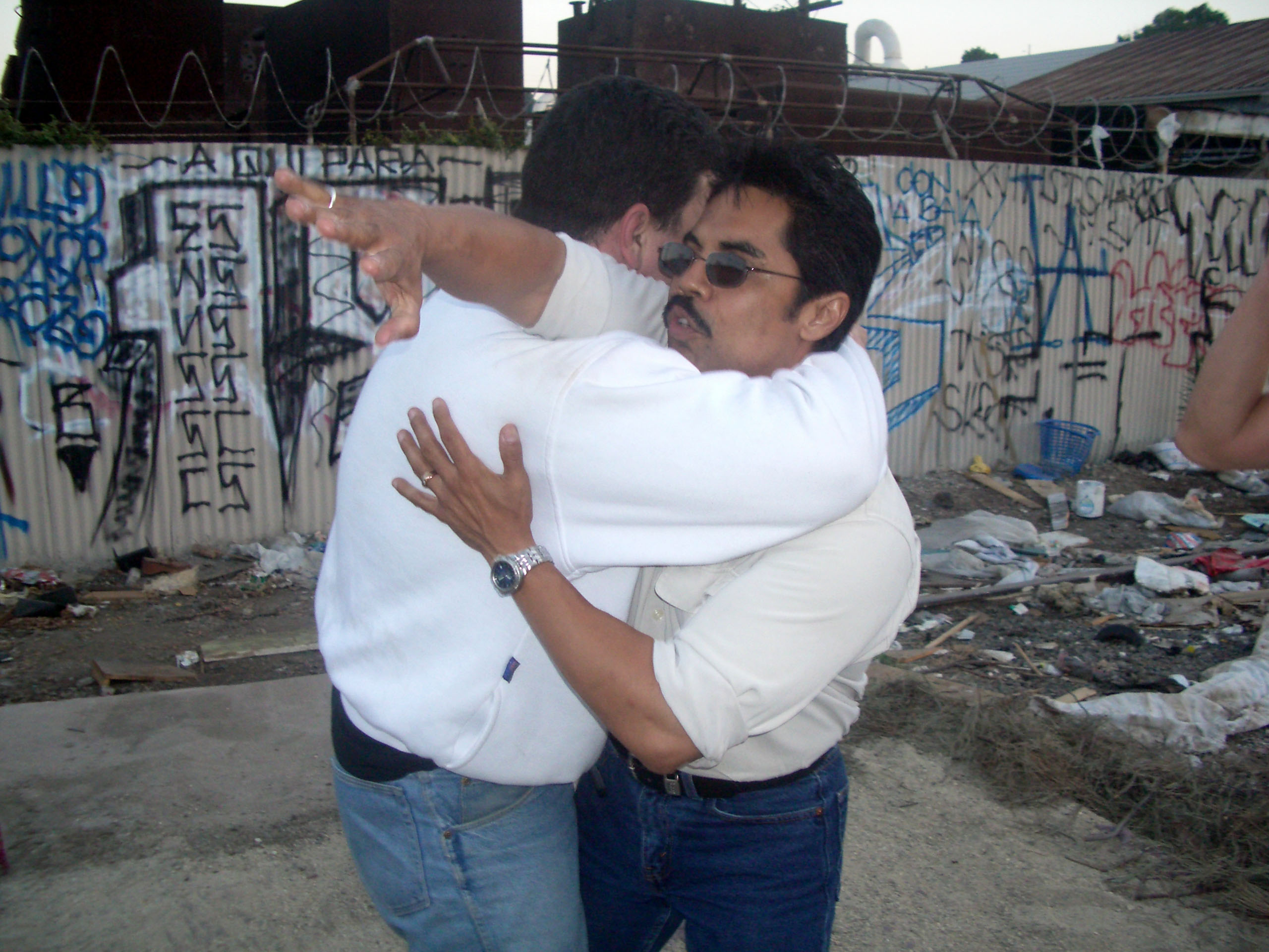 Art Camacho and Rigan Machado choreographing sequence in Confessions of a Pit fighter