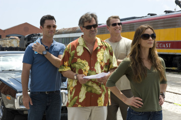 Still of Gabrielle Anwar, Bruce Campbell and Jeffrey Donovan in Vilko bilietas (2007)