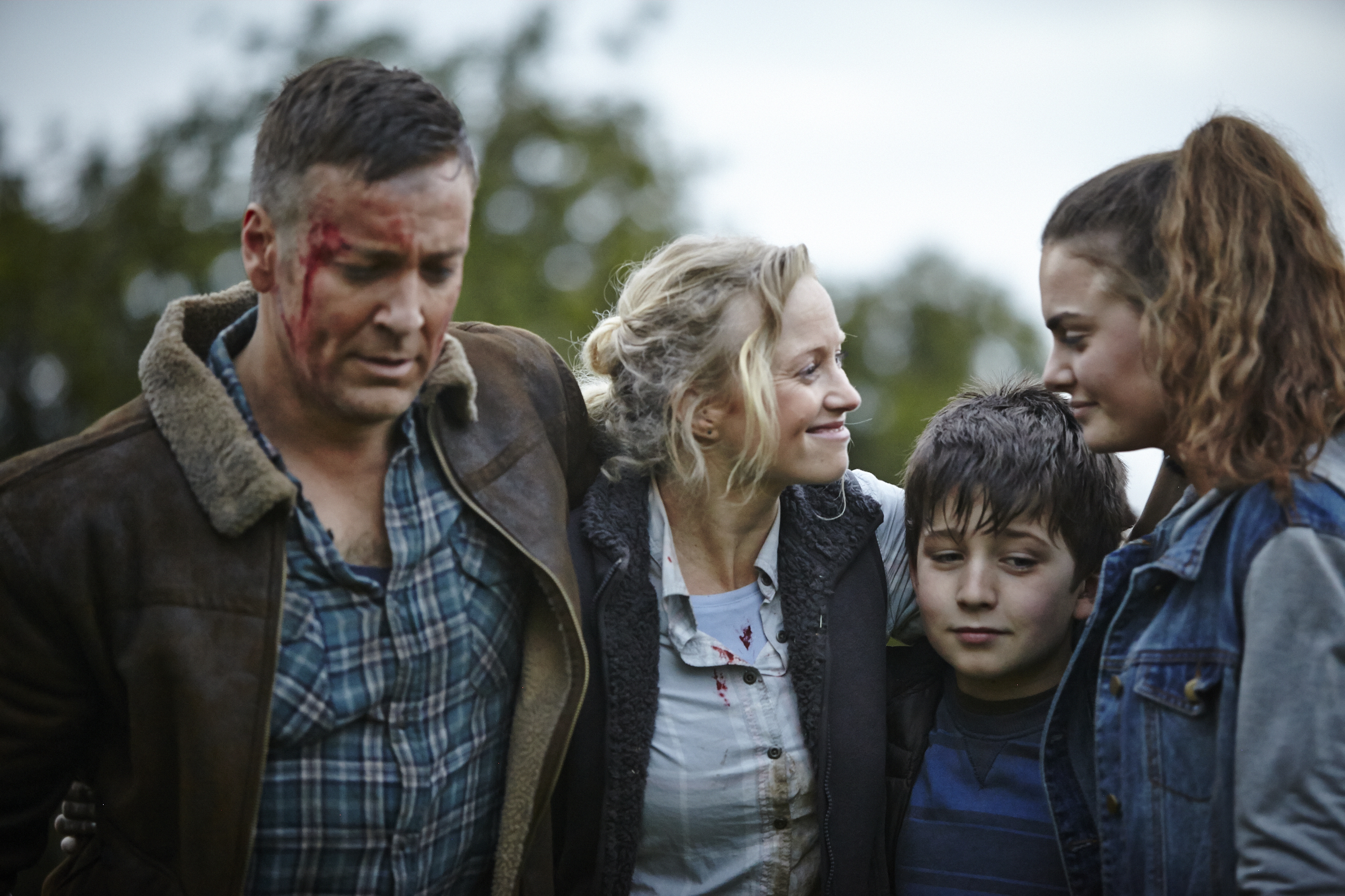 Still of Jack Campbell, Anna Lise Phillips, Hamish Phillips and Katie Moore in The Pack (2014)