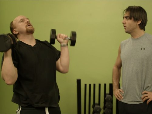 Still of Louis C.K. and Bobby Cannavale in Louie (2010)