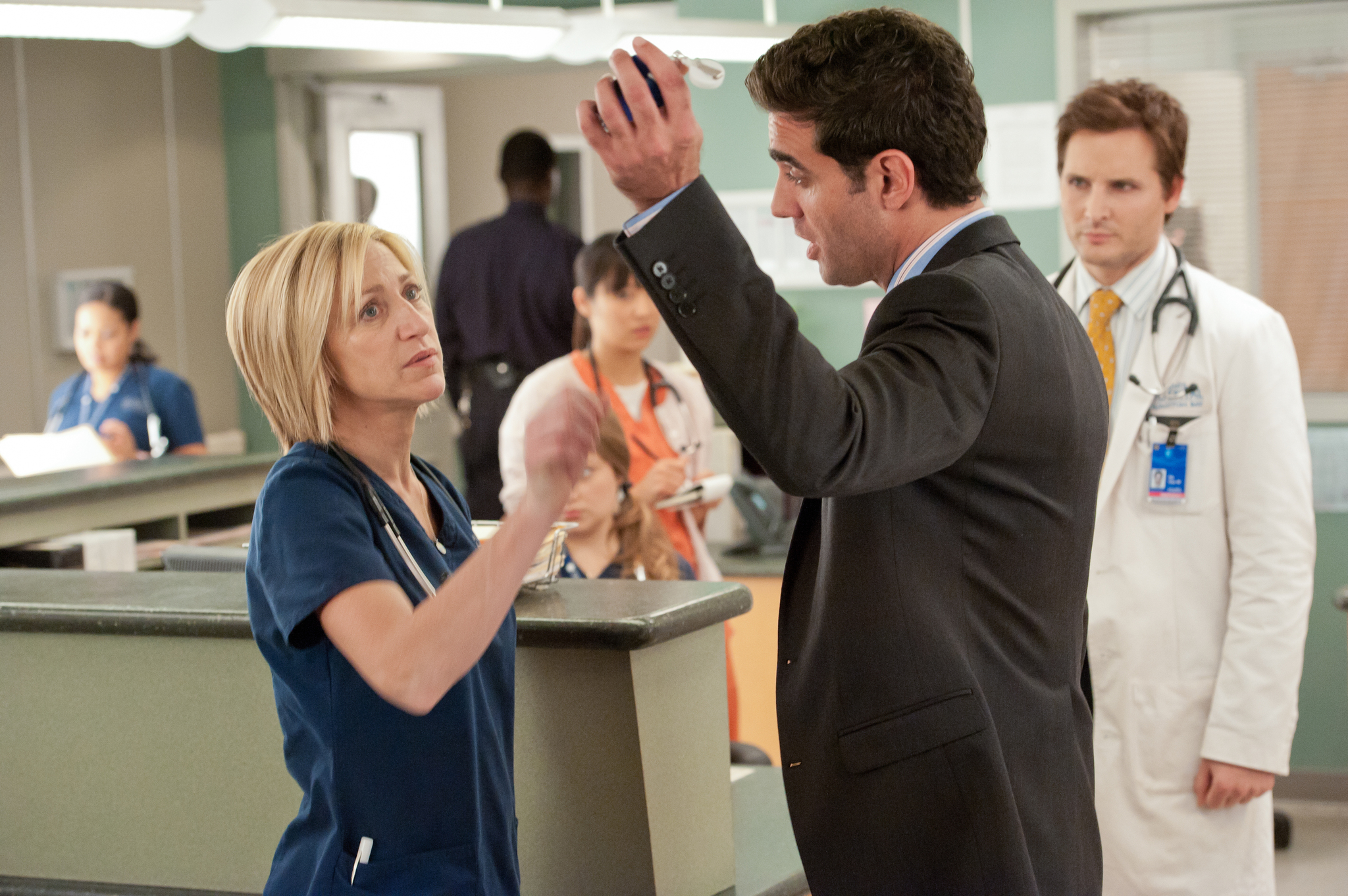 Peter Facinelli, Edie Falco and Bobby Cannavale in Nurse Jackie (2009)