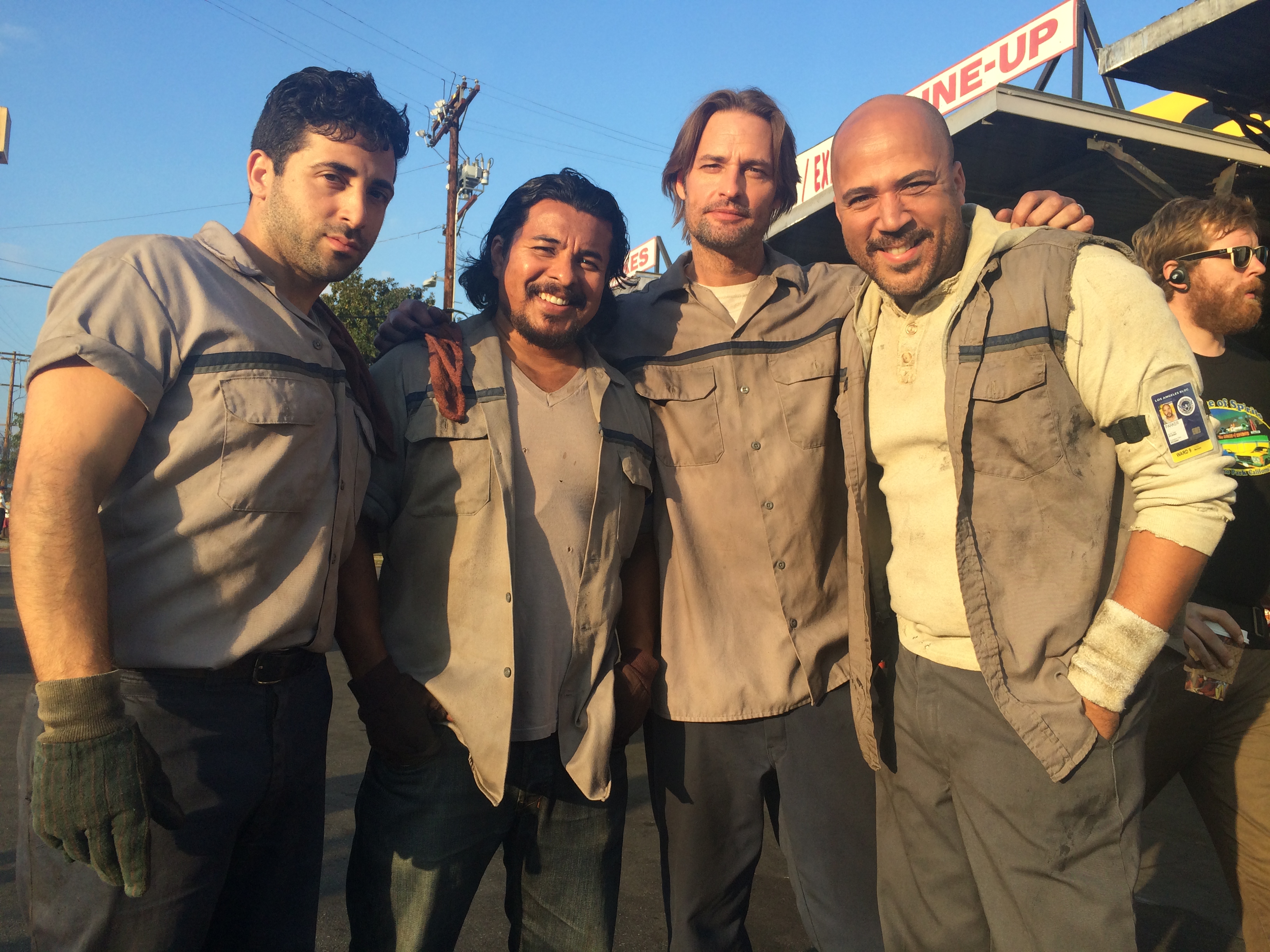 on the set of Colony(2015)