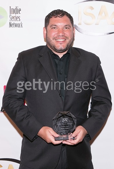 At the 6th annual Indie Series Awards in 2015 at the El Portal Theatre in North Hollywood.