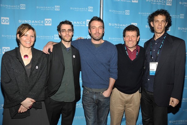 With Ben Affleck, Nicholas Kristof, Mikaela Beardsley and Eric Metzgar at Sundance Film Festival