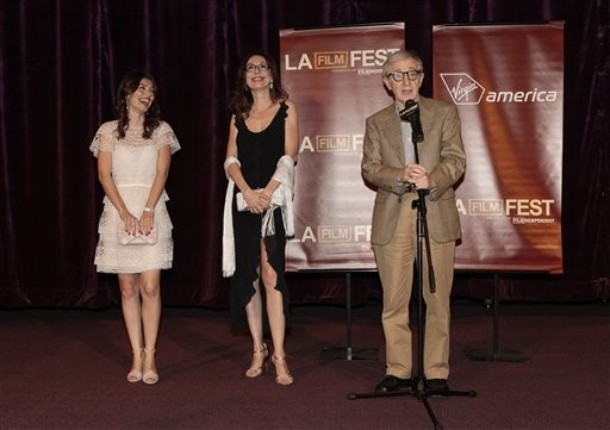 Alessandra Mastronardi, Simona Caparrini, Woody Allen at the LA Film Festival opening 2012