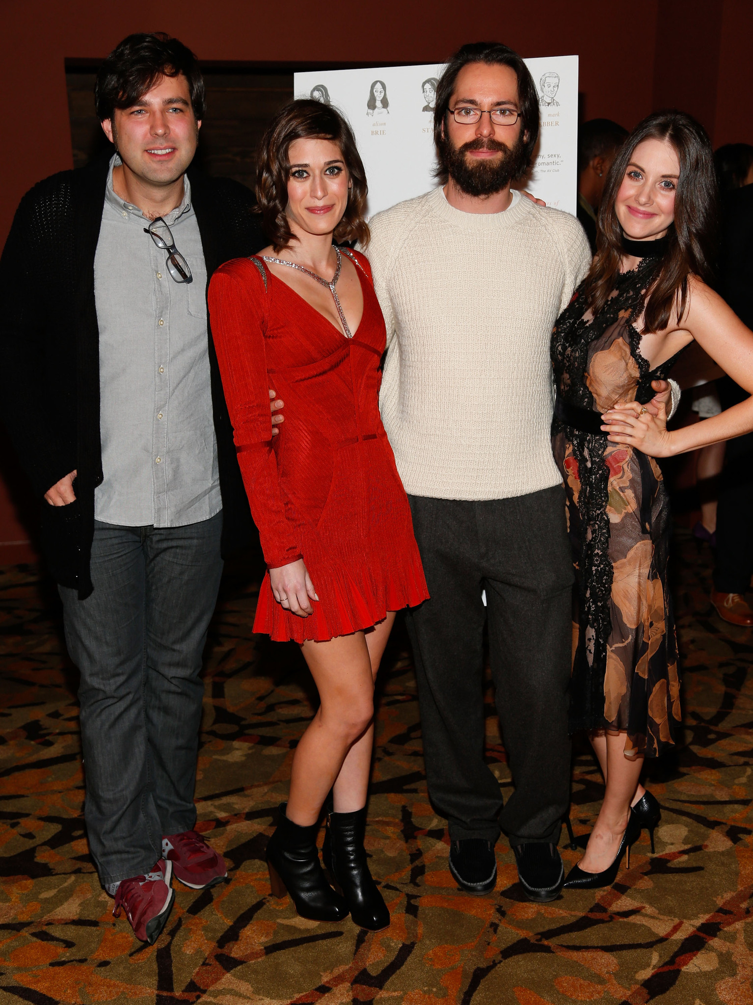 Lizzy Caplan, Martin Starr, Alison Brie and Michael Mohan at event of Save the Date (2012)