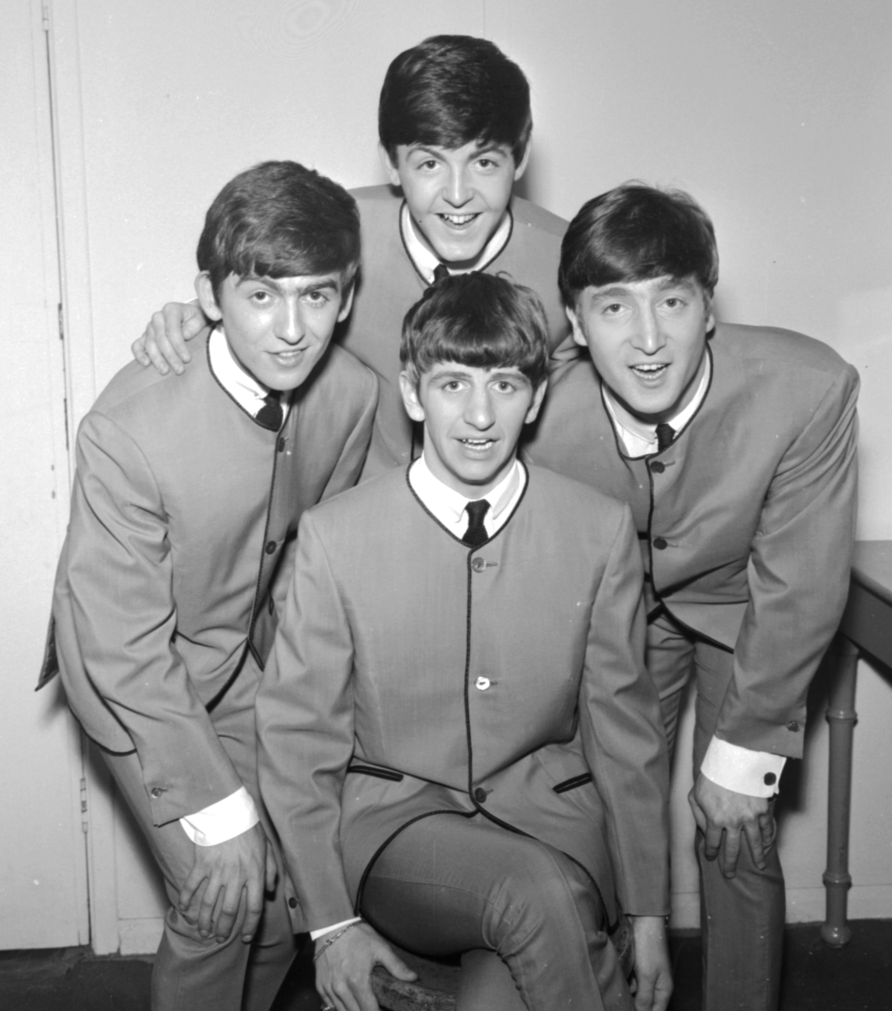 Paul McCartney, John Lennon, Pierre Cardin, George Harrison, Ringo Starr and The Beatles