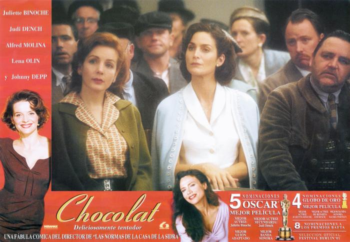 Chocolat Poster: Juliette Binoche, Hélène Cardona, Carrie-Anne Moss, Lena Olin