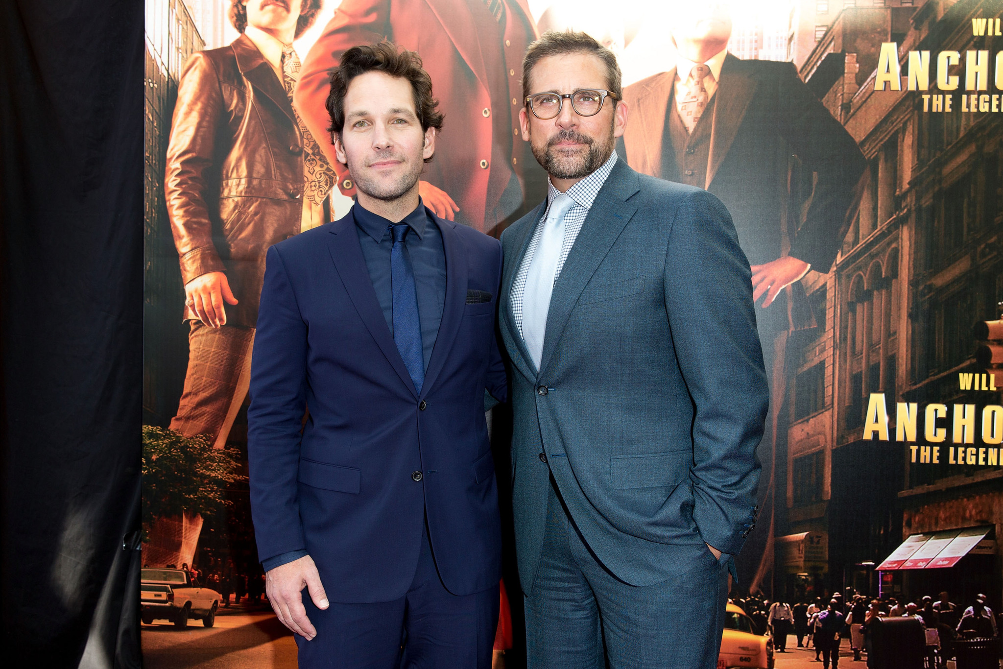 Steve Carell and Paul Rudd at event of Anchorman 2: The Legend Continues (2013)