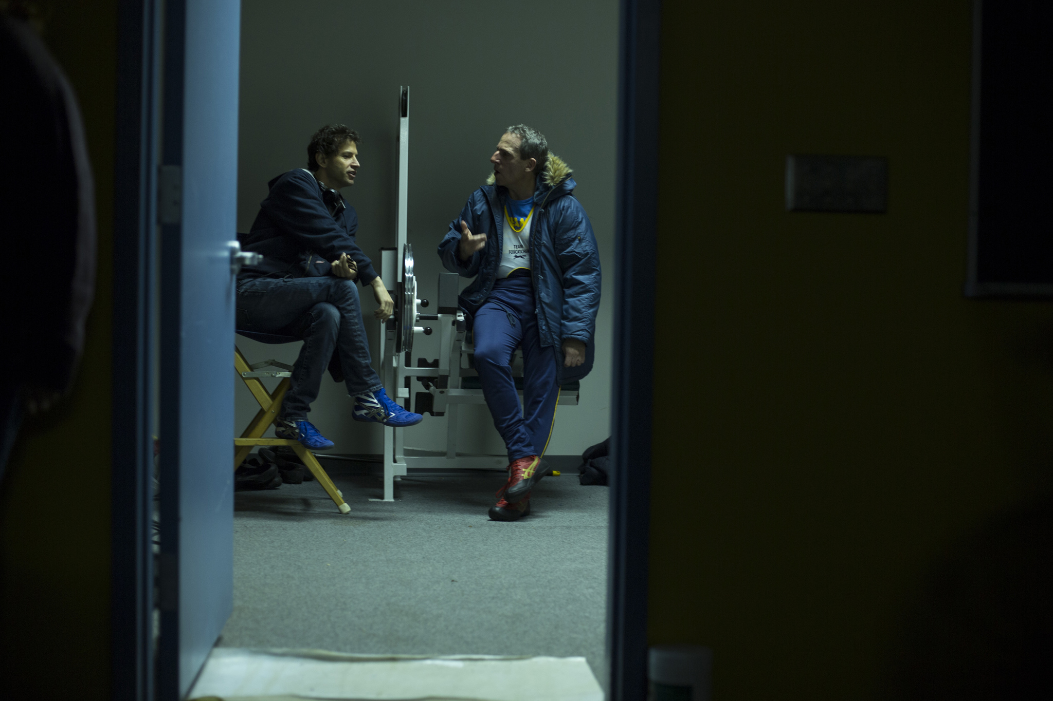 Steve Carell and Bennett Miller in Foxcatcher (2014)