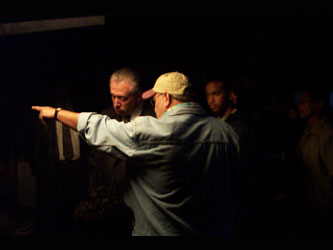 Directing an actor for the film 