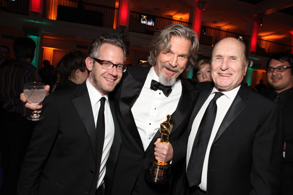 Jeff Bridges, Robert Duvall and Rob Carliner at event of The 82nd Annual Academy Awards (2010)