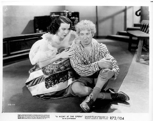 Kitty Carlisle and Harpo Marx in A Night at the Opera (1935)