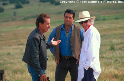 James Woods and Danny Baldwin with director John Carpenter