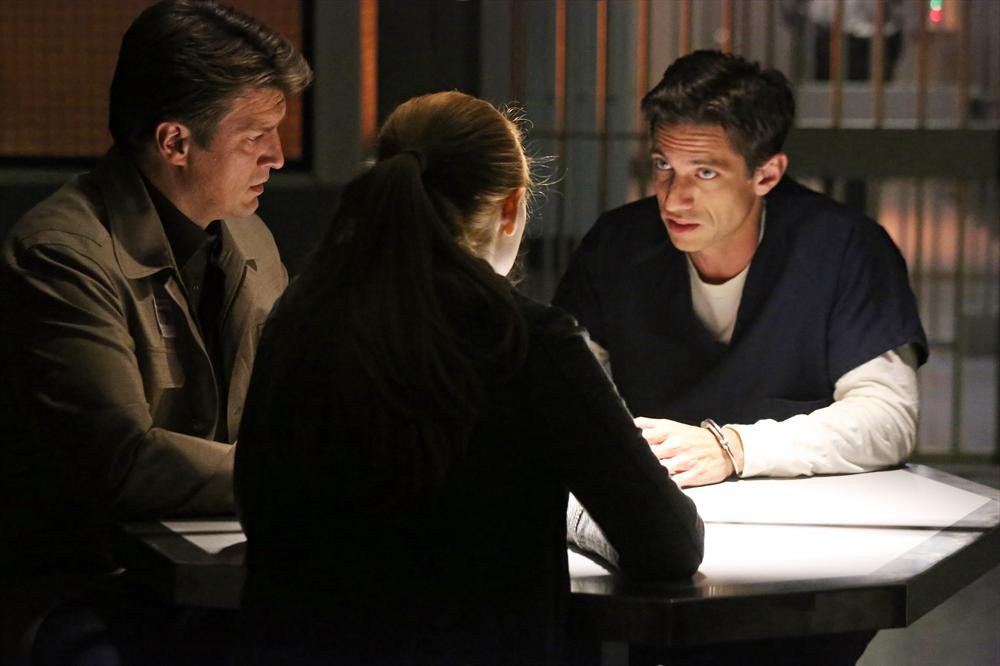 Still of James Carpinello, Nathan Fillion and Molly C. Quinn in Kastlas (2009)