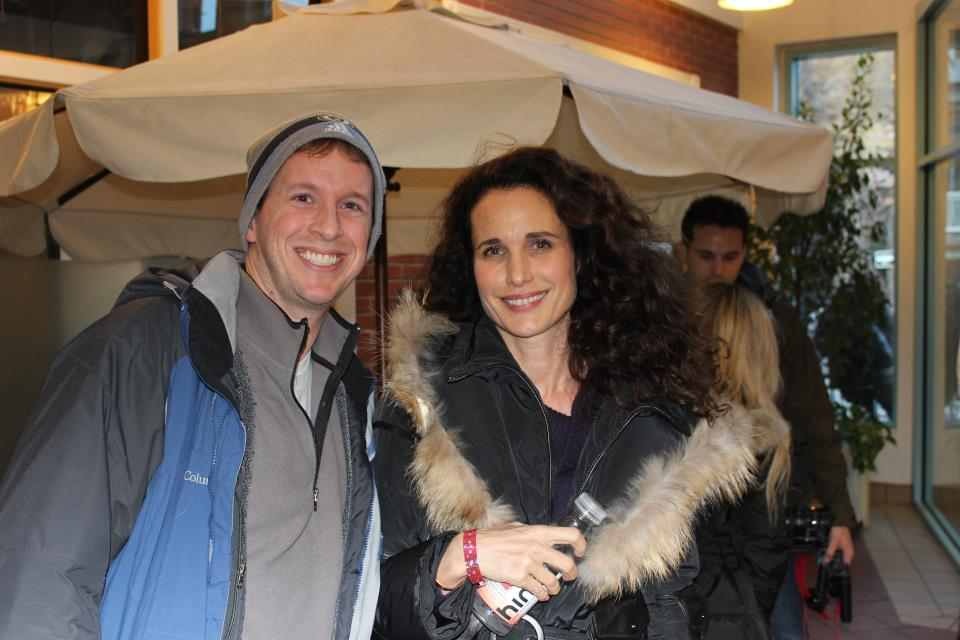 Sundance Film Festival '12 (Left to right: Tim Carr, Andie MacDowell)