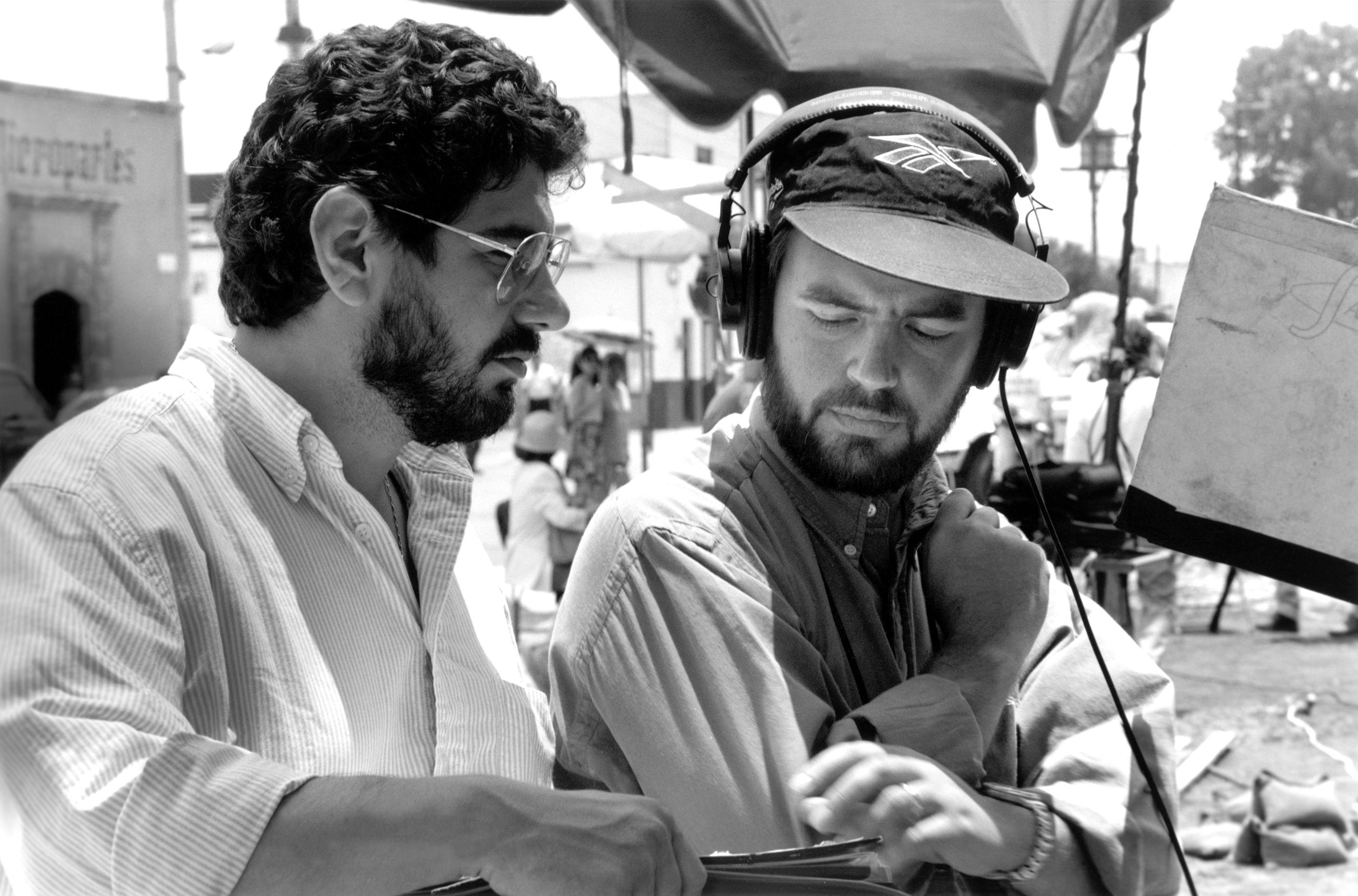 Alvaro Domingo (producer) and Salvador Carrasco (writer/director) on the set of 