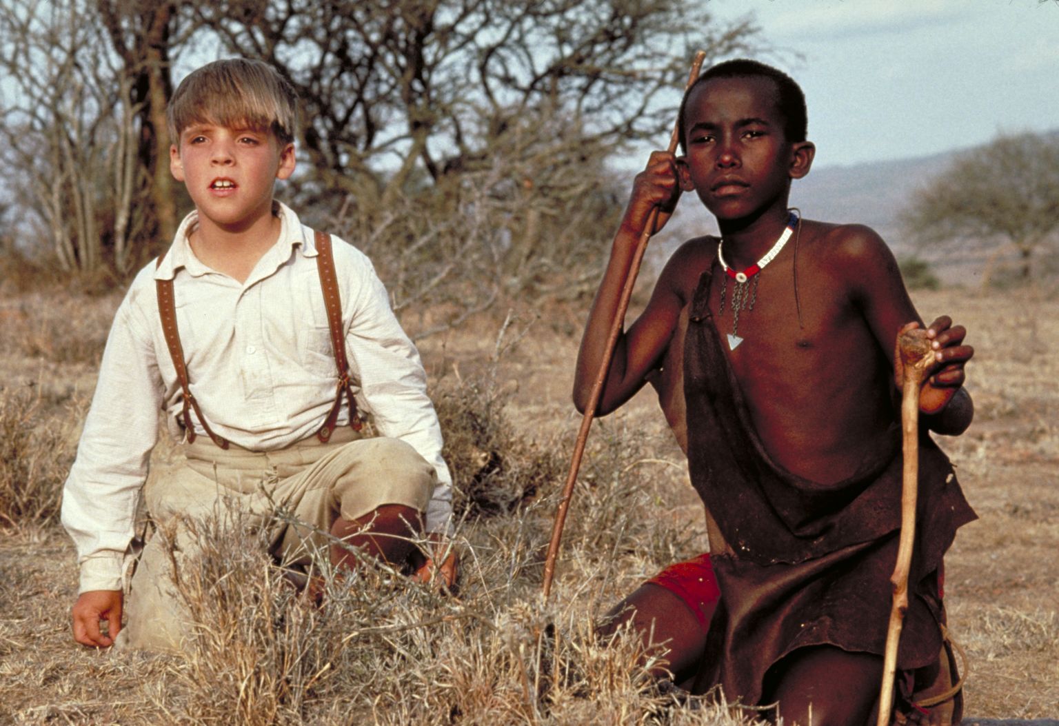 Still of Corey Carrier and Isaac Senteu Supeyo in The Young Indiana Jones Chronicles (1992)