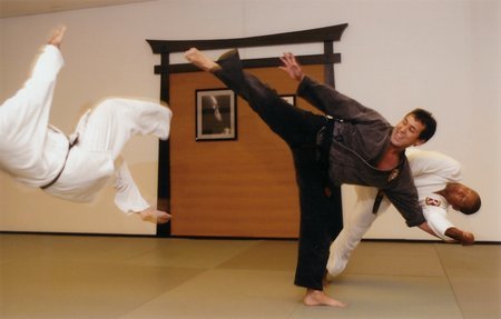 Photograph of Martial Arts Hall of Famer in action 