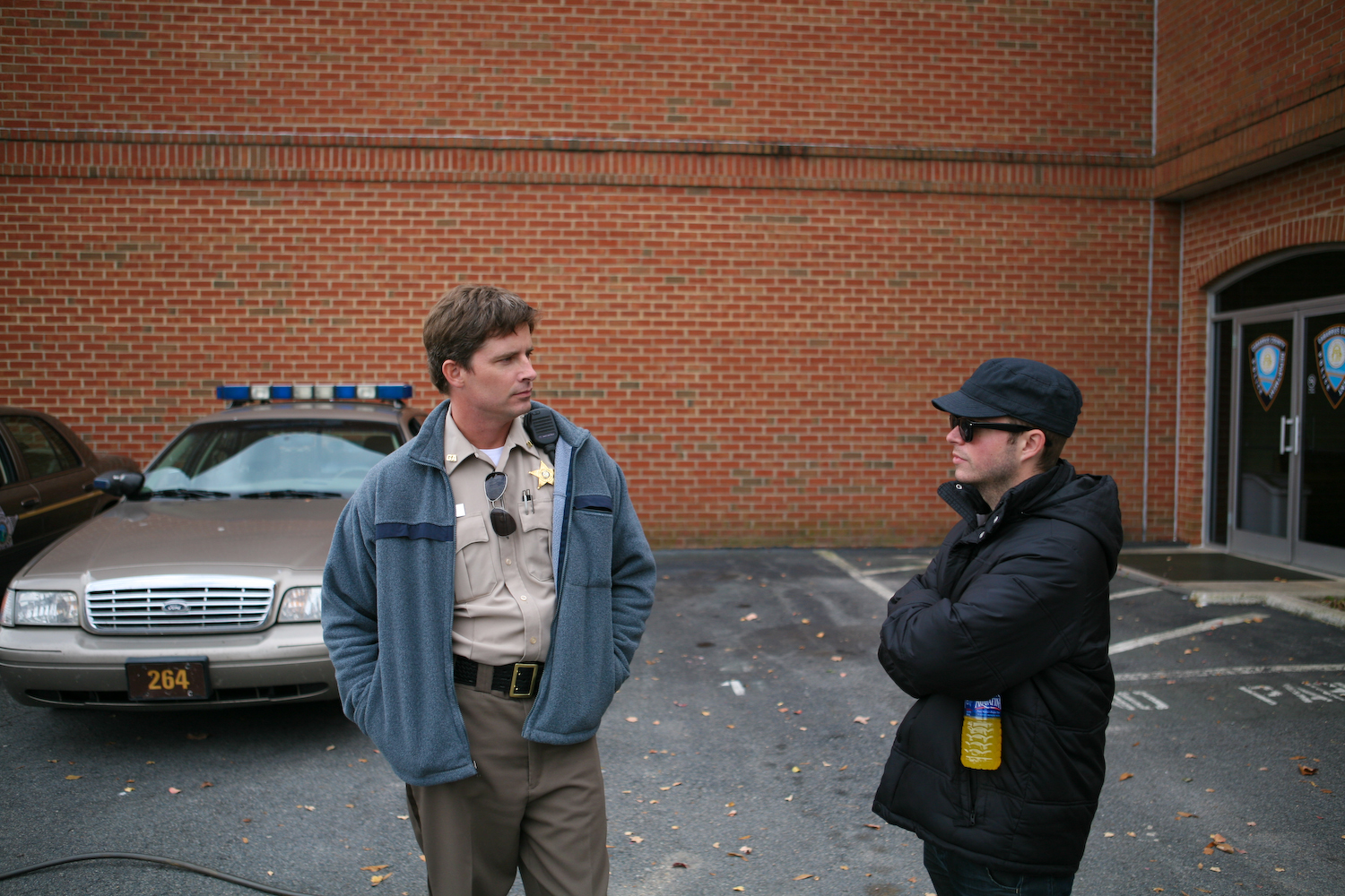 with Director Mark Freiburger on set in North Carolina
